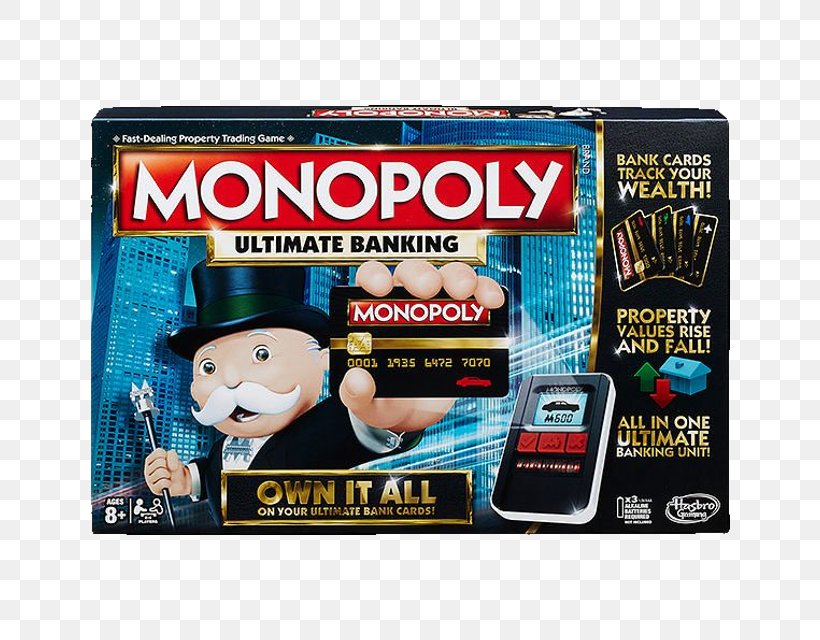 Hasbro Monopoly Ultimate Banking Board Game, PNG, 640x640px, Monopoly, Acquire, Bank, Board Game, Financial Transaction Download Free