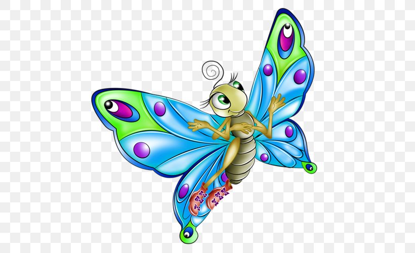 Butterfly Cartoon Clip Art, PNG, 500x500px, Butterfly, Animation, Art, Artwork, Brush Footed Butterfly Download Free