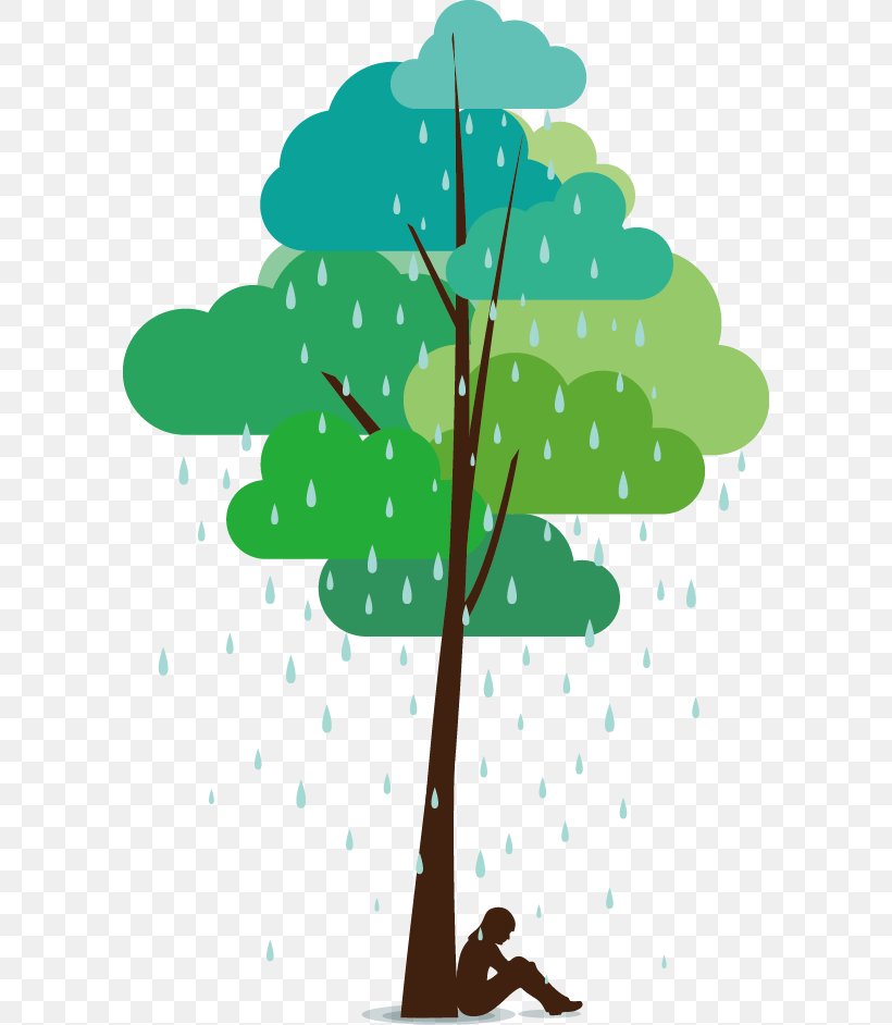 Rain Cloud Illustration, PNG, 594x942px, Rain, Art, Branch, Cloud, Drawing Download Free