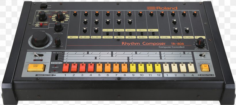 Roland TR-808 Drum Machine Sound Synthesizers Homework Roland TR-909, PNG, 900x400px, Roland Tr808, Audio, Audio Equipment, Daft Punk, Drum Download Free