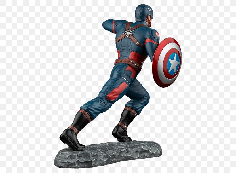 Captain America Marvel Cinematic Universe Marvel Comics YouTube Figurine, PNG, 600x600px, 16 Scale Modeling, Captain America, Action Figure, Baseball Equipment, Captain America Civil War Download Free