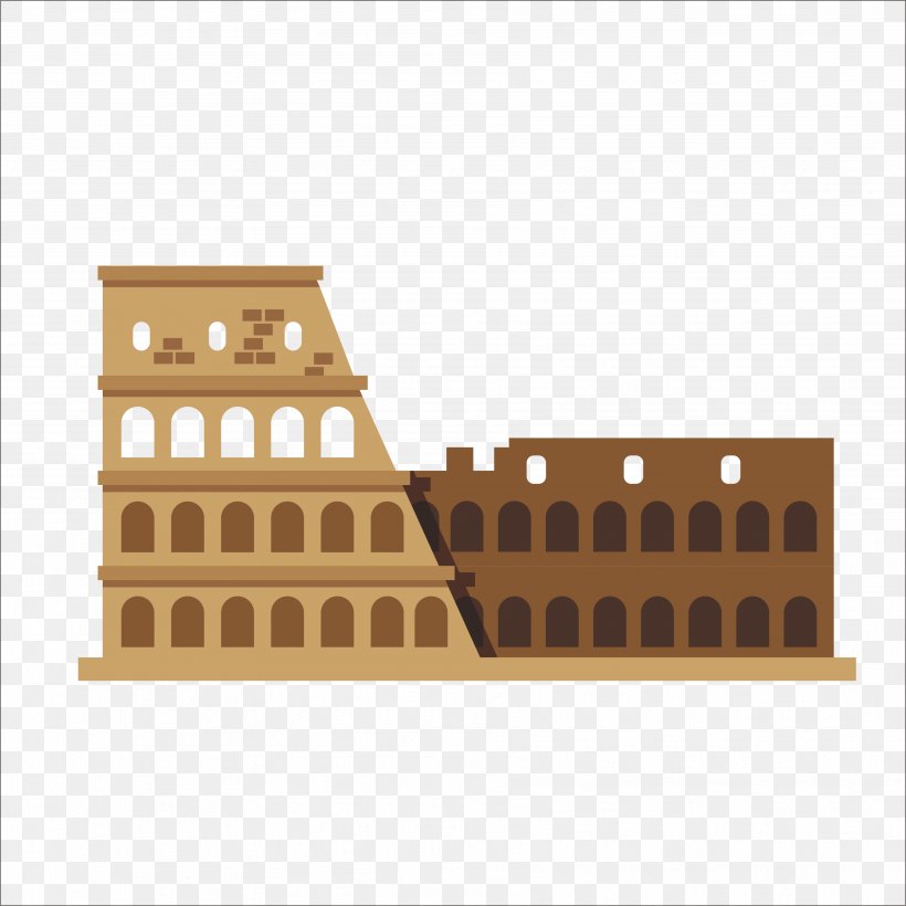 Colosseum, PNG, 3547x3547px, Colosseum, Building, Flat Design, Italy, Landmark Download Free