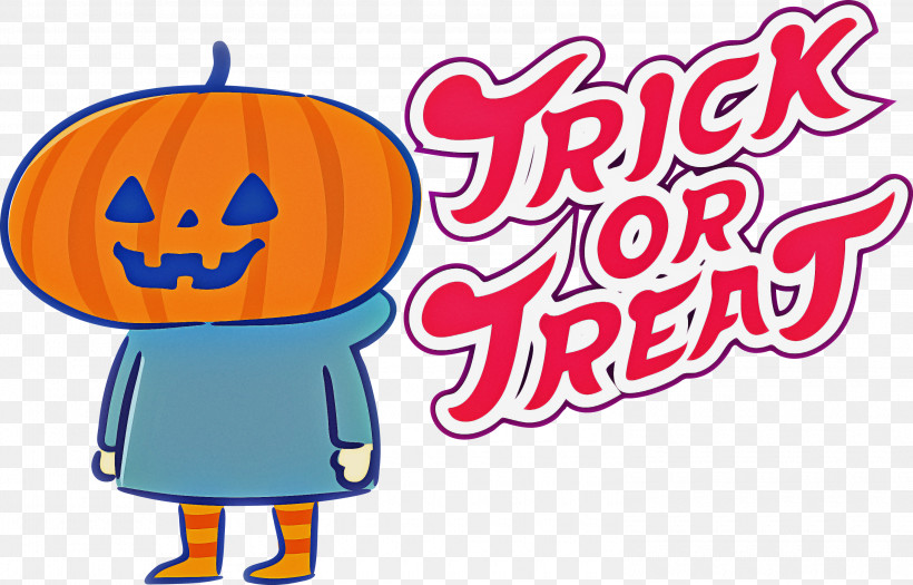 TRICK OR TREAT Happy Halloween, PNG, 3000x1921px, Trick Or Treat, Cartoon, Happiness, Happy Halloween, Logo Download Free
