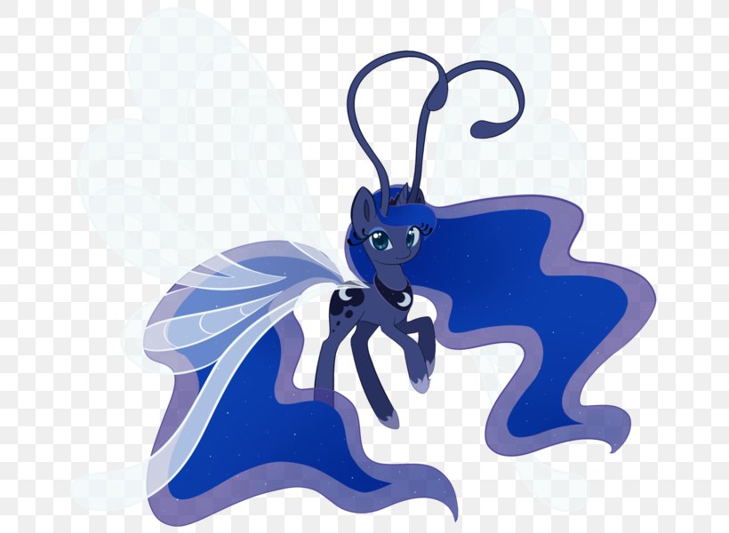 Princess Luna My Little Pony: Friendship Is Magic Fandom Moon Impact Crater, PNG, 680x600px, Princess Luna, Blue, Butterfly, Cobalt Blue, Deviantart Download Free
