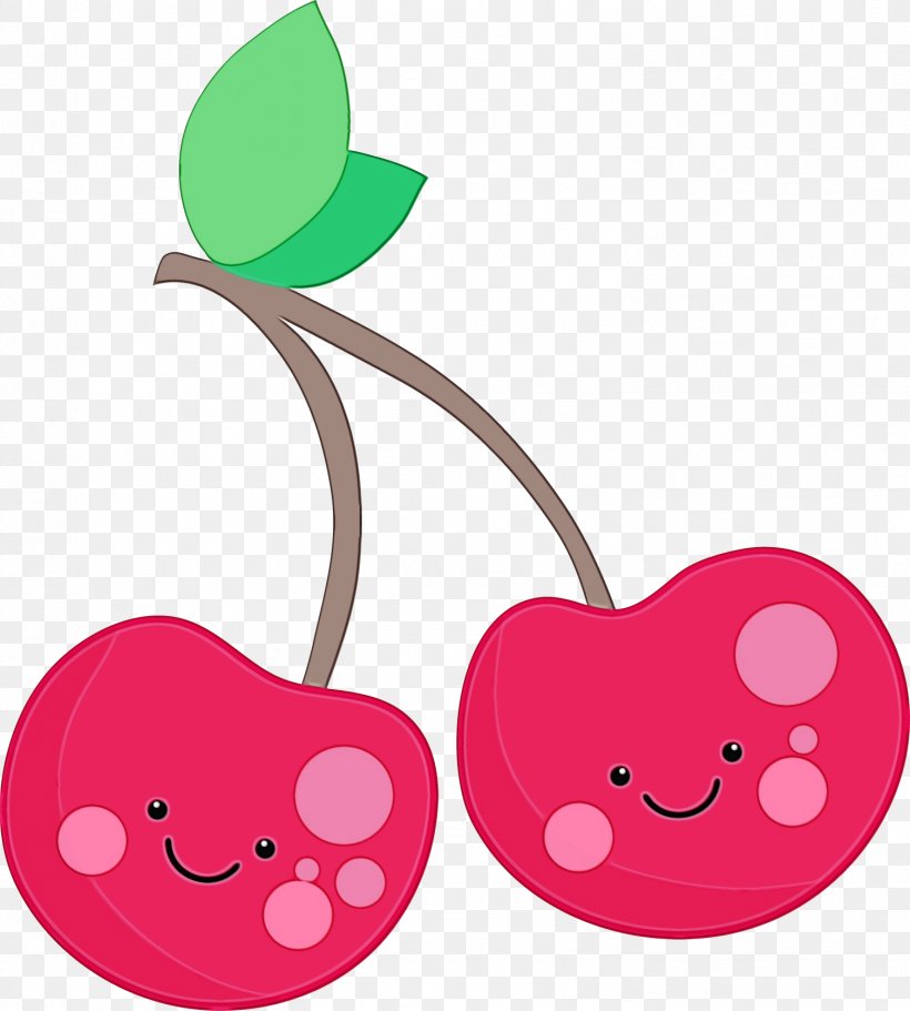 Cherry Pink Clip Art Plant Fruit, PNG, 1506x1674px, Watercolor, Cherry, Drupe, Fruit, Heart Download Free