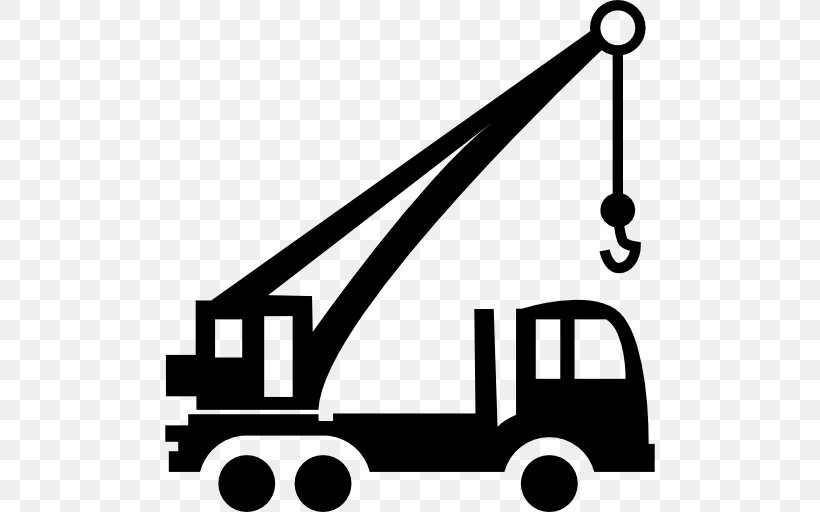 Mover Crane Architectural Engineering Truck, PNG, 512x512px, Mover, Architectural Engineering, Area, Black And White, Brand Download Free