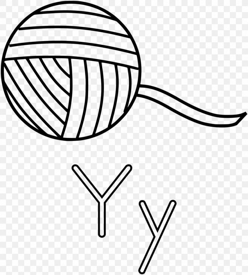 Wool Gomitolo Yarn Clip Art, PNG, 958x1064px, Wool, Area, Black, Black And White, Drawing Download Free