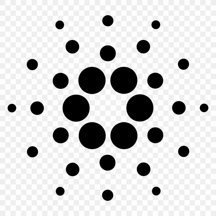 Cardano Cryptocurrency Blockchain Initial Coin Offering, PNG, 1200x1200px, Cardano, Bitcoin, Black, Black And White, Blockchain Download Free