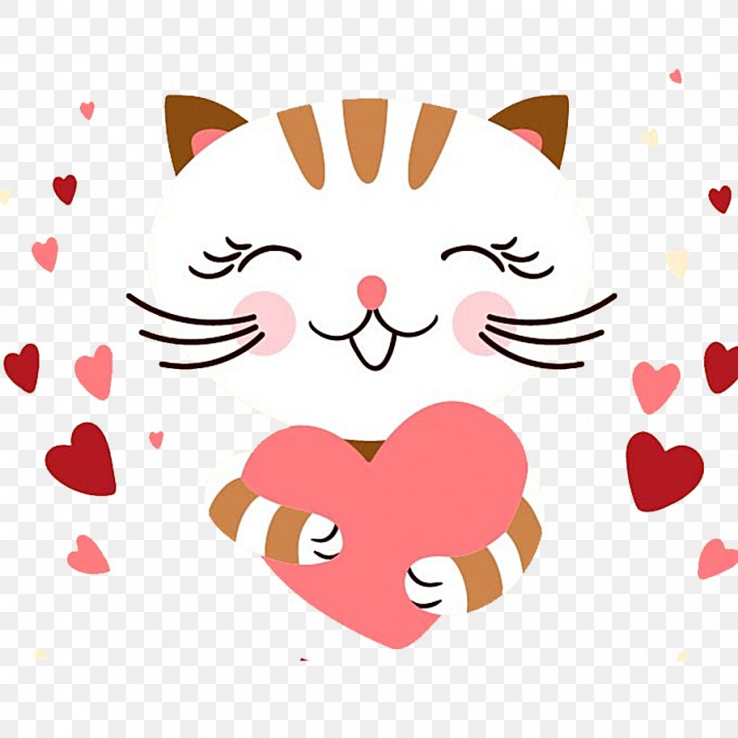 Cat Euclidean Vector, PNG, 994x994px, Watercolor, Cartoon, Flower, Frame, Heart Download Free