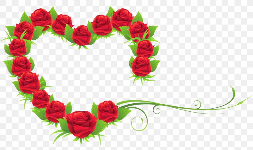 Rose Heart Valentine's Day Clip Art, PNG, 1200x716px, Rose, Cut Flowers, Floral Design, Floristry, Flower Download Free