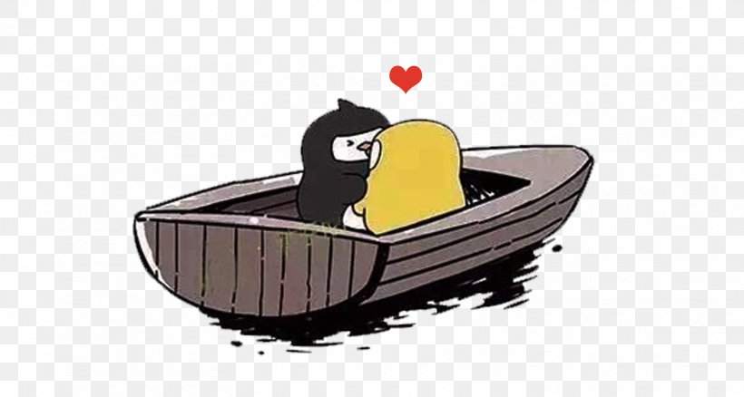 Sticker Hopping Penguin Friendship Watercraft U670bu53cb, PNG, 1617x864px, Sticker, Author, Boat, Brand, Falling In Love Download Free
