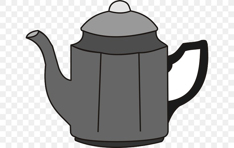 Coffeemaker Tea Clip Art, PNG, 640x519px, Coffee, Black And White, Coffee Cup, Coffee Pot, Coffeemaker Download Free