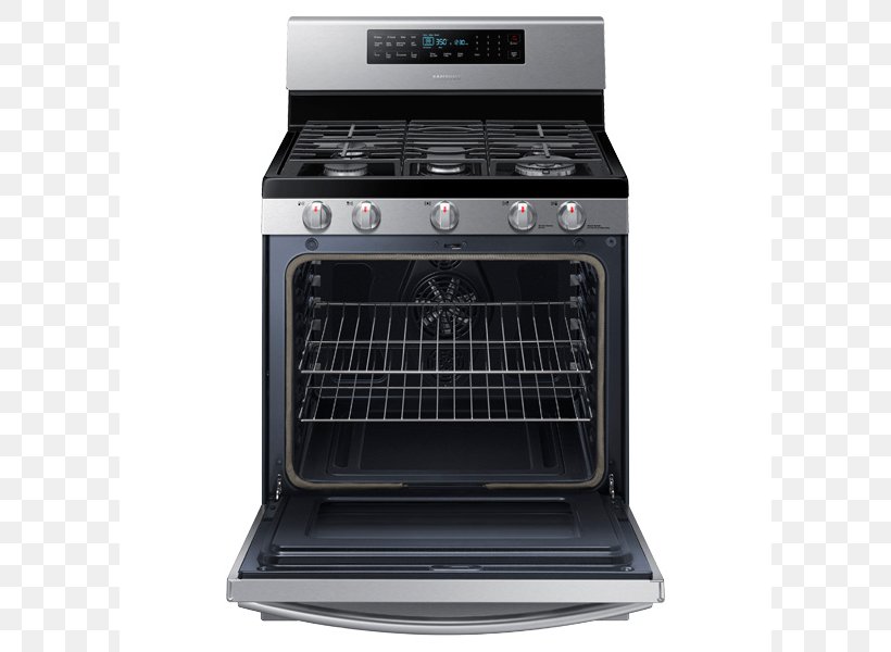 Samsung NX58H5600 Cooking Ranges Gas Stove Self-cleaning Oven Convection Oven, PNG, 800x600px, Cooking Ranges, Convection, Convection Oven, Fan, Fuel Gas Download Free