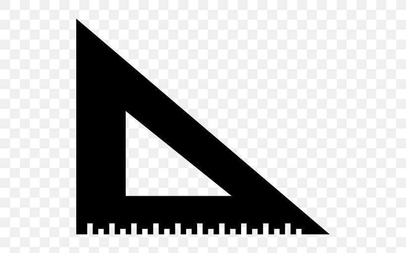 Set Square Ruler Triangle, PNG, 512x512px, Set Square, Black, Black And White, Brand, Logo Download Free