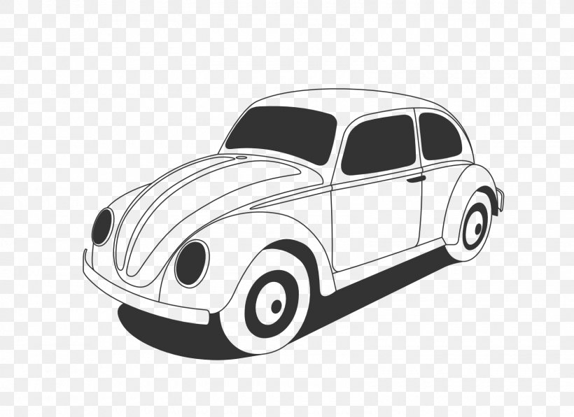 Classic Car Volkswagen Beetle Clip Art, PNG, 1600x1164px, Car, Automotive Design, Black And White, Brand, Classic Car Download Free