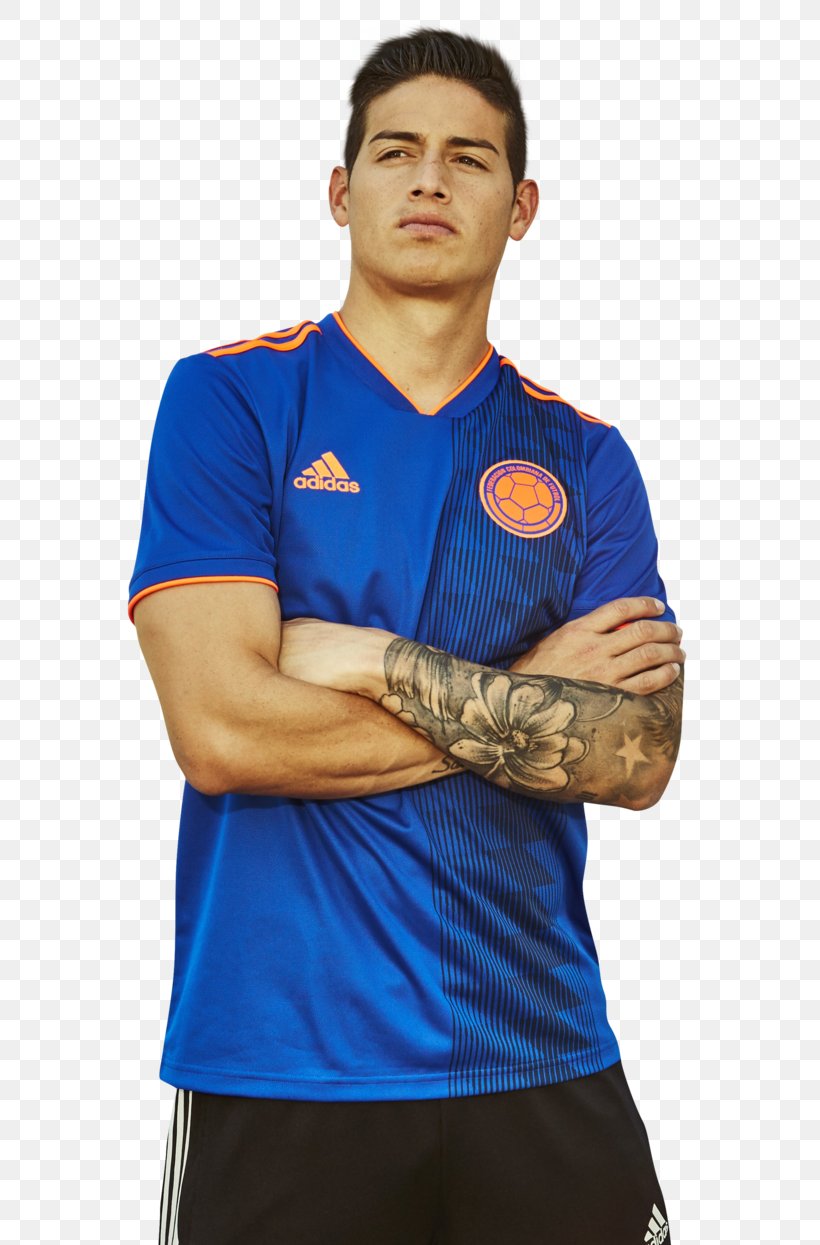 James Rodríguez 2018 World Cup Colombia National Football Team T-shirt Argentina National Football Team, PNG, 642x1245px, 2018 World Cup, Adidas, Argentina National Football Team, Arm, Blue Download Free