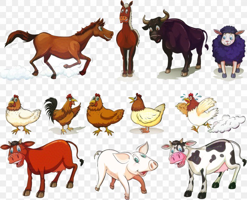 Pig Cartoon, PNG, 1962x1592px, Cattle, Agriculture, Animal, Animal Figure, Burro Download Free