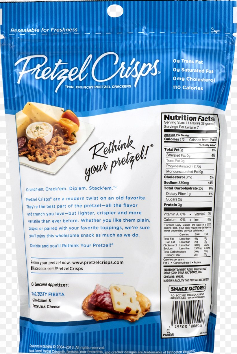 Pretzel Potato Chip Nutrition Facts Label Ingredient Food, PNG, 1204x1800px, Pretzel, Calorie, Cracker, Flavor, Food Download Free