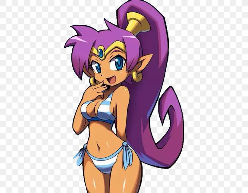 Shantae And The Pirate's Curse Shantae: Half-Genie Hero Rendering WayForward Technologies Image, PNG, 398x640px, Watercolor, Cartoon, Flower, Frame, Heart Download Free