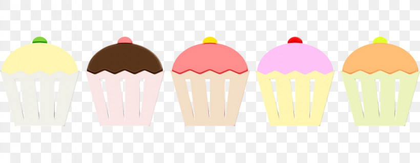 Ice Cream, PNG, 1280x500px, Watercolor, Baking Cup, Cake, Cupcake, Dessert Download Free