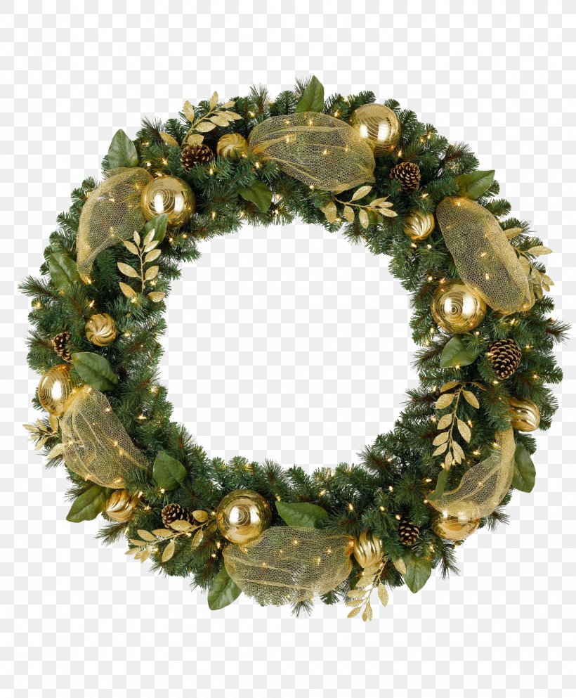 Wreath Artificial Christmas Tree Santa Claus, PNG, 1940x2350px, Wreath, Artificial Christmas Tree, Christmas, Christmas Decoration, Christmas Lights Download Free