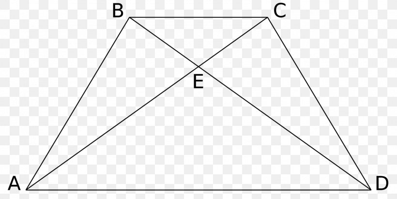 Isosceles Triangle Isosceles Trapezoid, PNG, 1600x802px, Triangle, Area, Black And White, Congruence, Diagram Download Free