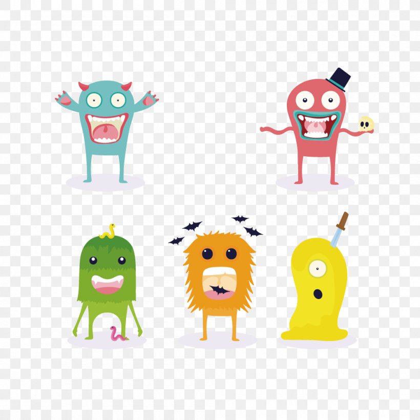 Monster Download Clip Art, PNG, 1000x1000px, Monster, Area, Cartoon, Cuteness, Material Download Free