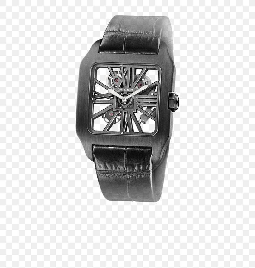 Cartier Santos Skeleton Watch Manufacture D'horlogerie, PNG, 640x862px, Cartier, Alberto Santosdumont, Brand, Cartier Santos, Clock Download Free