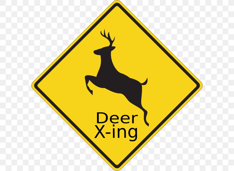 Deer Traffic Sign Warning Sign Elk, PNG, 600x600px, Deer, Antler, Area, Brand, Elk Download Free