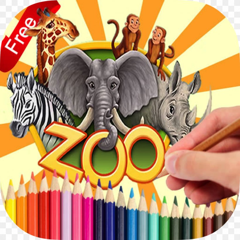 Through Coloring Book, PNG, 1024x1024px, Through, Android, Coloring Book Animals, Elephant, Elephants And Mammoths Download Free
