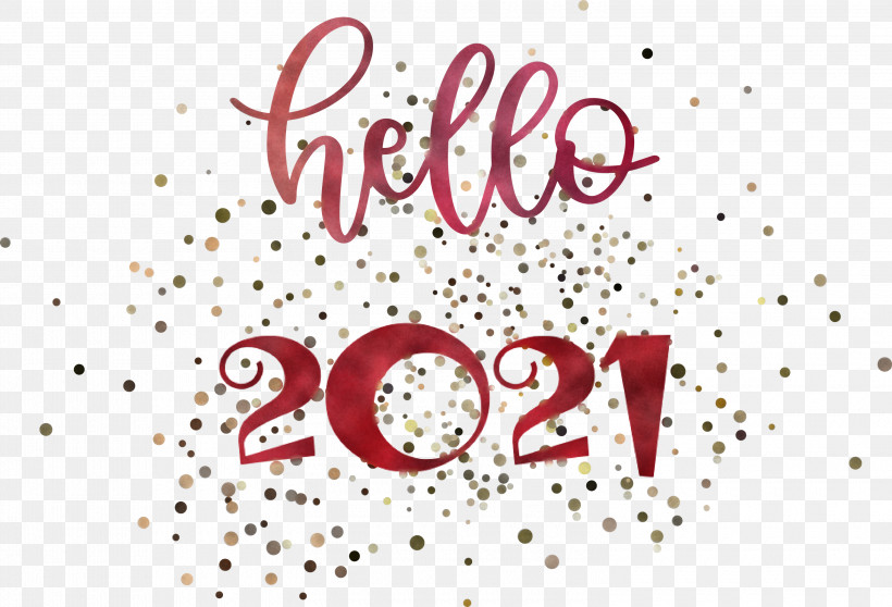 2021 Year Hello 2021 New Year Year 2021 Is Coming, PNG, 3000x2043px, 2021 Year, Cartoon, Geometry, Heart, Hello 2021 New Year Download Free