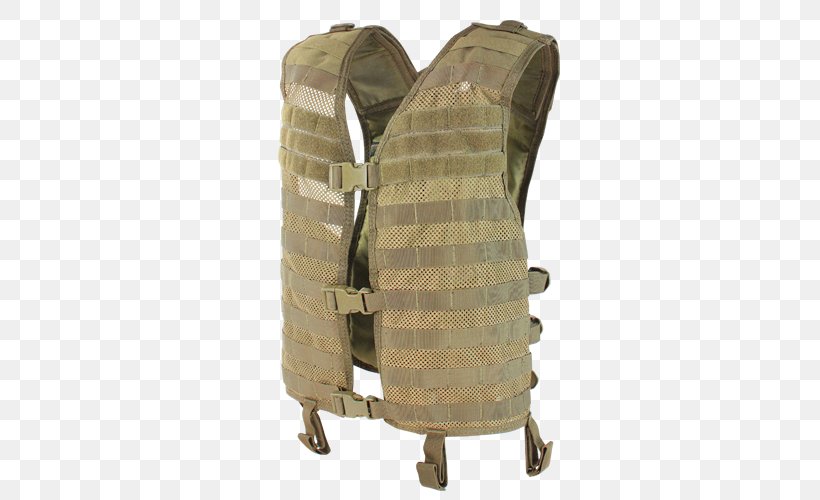 Condor Mesh Hydration Vest Gilets Condor Tactical Mesh Hydration Vest Condor Elite Tactical Vest MOLLE, PNG, 500x500px, Gilets, Backpack, Bag, Belt, Coyote Brown Download Free