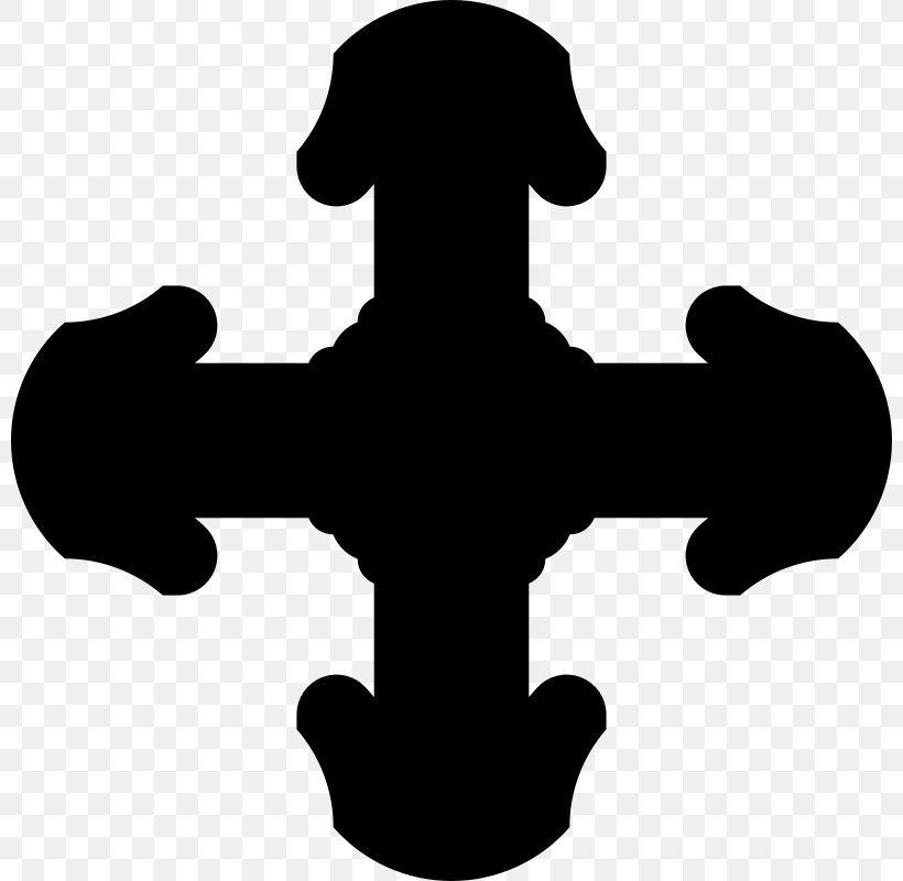 Crosses In Heraldry Christian Cross Symbol, PNG, 800x800px, Heraldry, Battlefield Cross, Black And White, Cartoon, Christian Cross Download Free