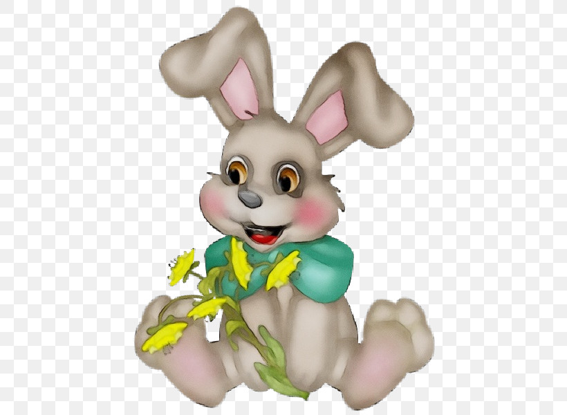 Easter Bunny, PNG, 600x600px, Watercolor, Animal Figure, Animation, Cartoon, Easter Download Free