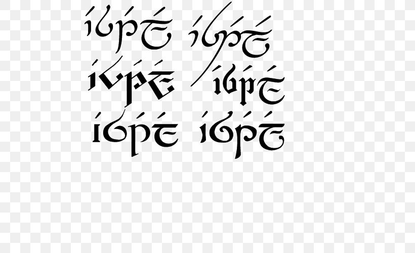Quenya Elvish Languages Ecthelion II Name Ecthelion Of The Fountain, PNG, 500x500px, Quenya, Area, Black, Black And White, Brand Download Free