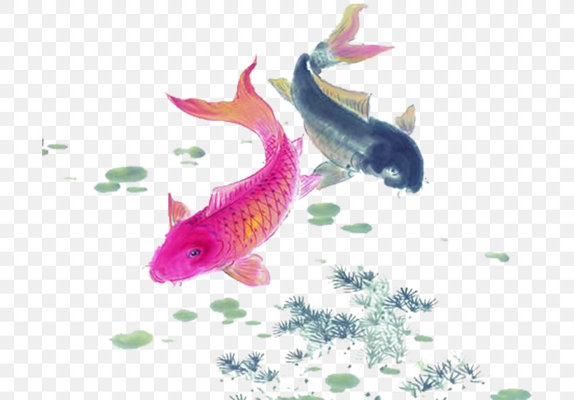 Koi Fish Painting Wallpaper, PNG, 700x572px, Koi, Art, Carp, Chinese Painting, Fauna Download Free