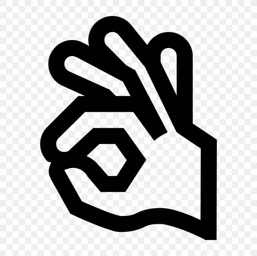OK Symbol Index Finger, PNG, 1600x1600px, Symbol, Area, Black And White, Brand, Finger Download Free
