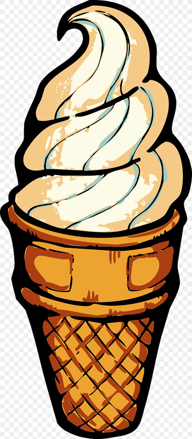 Ice Cream Cone Illustration, PNG, 1000x2281px, Ice Cream, Animation, Baking Cup, Cartoon, Cream Download Free
