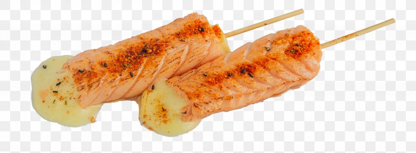Yakitori Carpaccio Sushi Corn On The Cob Salmon, PNG, 4014x1488px, Yakitori, Animal Source Foods, Brochette, Carpaccio, Cheese Download Free