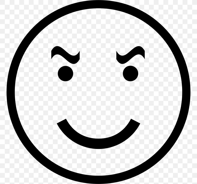 Emoticon Smiley Happiness Symbol, PNG, 766x766px, Emoticon, Black And White, Emotion, Face, Facial Expression Download Free