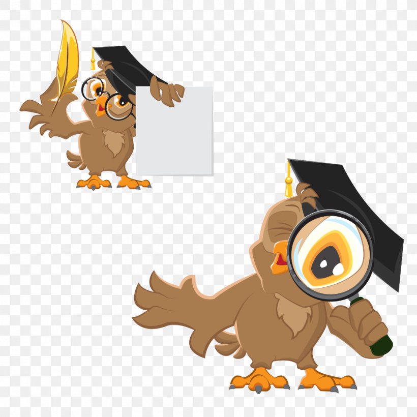 Owl Diploma Illustration, PNG, 945x945px, Owl, Academic Certificate, Beak, Bird, Bird Of Prey Download Free