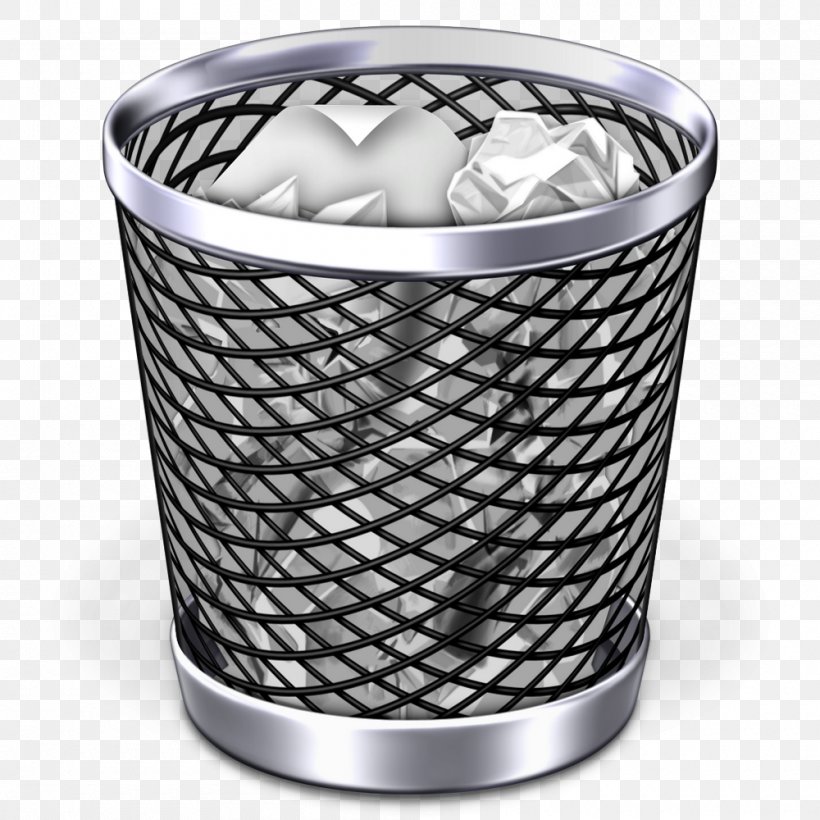 Trash Rubbish Bins & Waste Paper Baskets, PNG, 1000x1000px, Trash, Apple, Directory, Dock, Macos Download Free