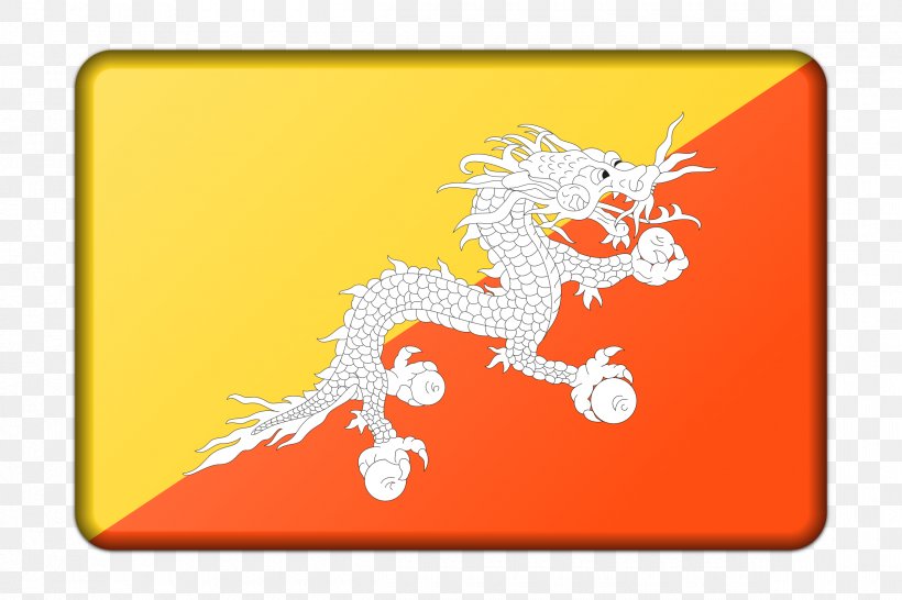 Flag Of Bhutan Druk Symbol, PNG, 2400x1600px, Bhutan, Druk, Fictional Character, Flag, Flag Of Bhutan Download Free