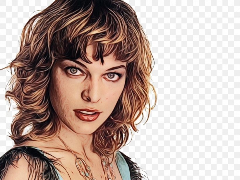 Hair Cartoon, PNG, 1024x768px, Milla Jovovich, Actor, Bangs, Black Hair, Blond Download Free