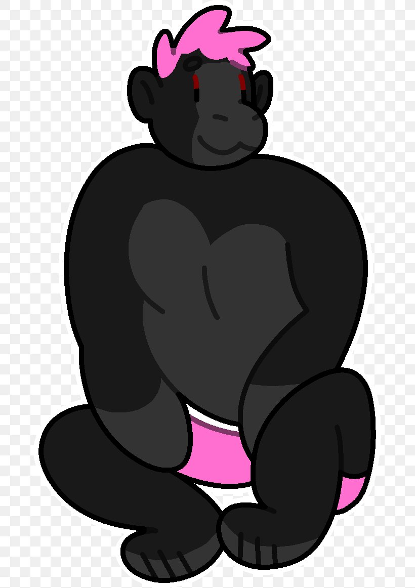 Gorilla Horse Snout Character Clip Art, PNG, 687x1162px, Gorilla, Ape, Bear, Black, Black M Download Free