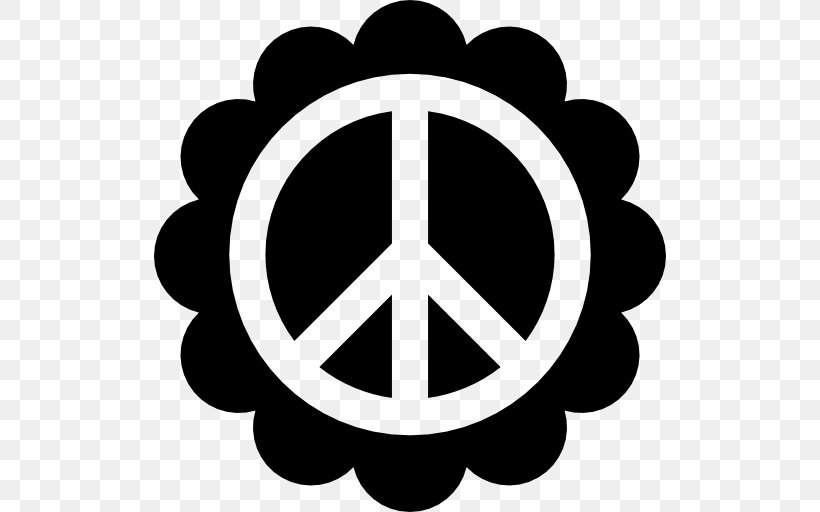 T-shirt Peace Symbols Stock Photography, PNG, 512x512px, Tshirt, Black And White, Clothing, Hippie, Logo Download Free