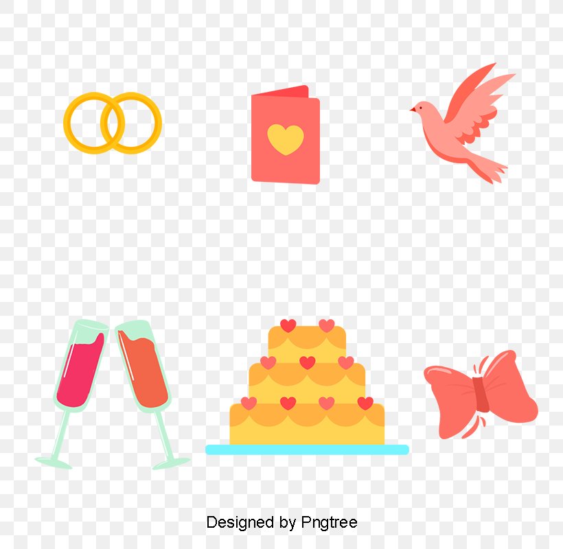 Wedding Vector Graphics Image Flat Design, PNG, 800x800px, Wedding, Art, Beak, Cake, Flat Design Download Free