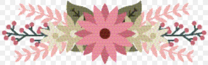 Pink Flower Cartoon, PNG, 989x311px, Floral Design, Cut Flowers, Flower, Leaf, Meter Download Free