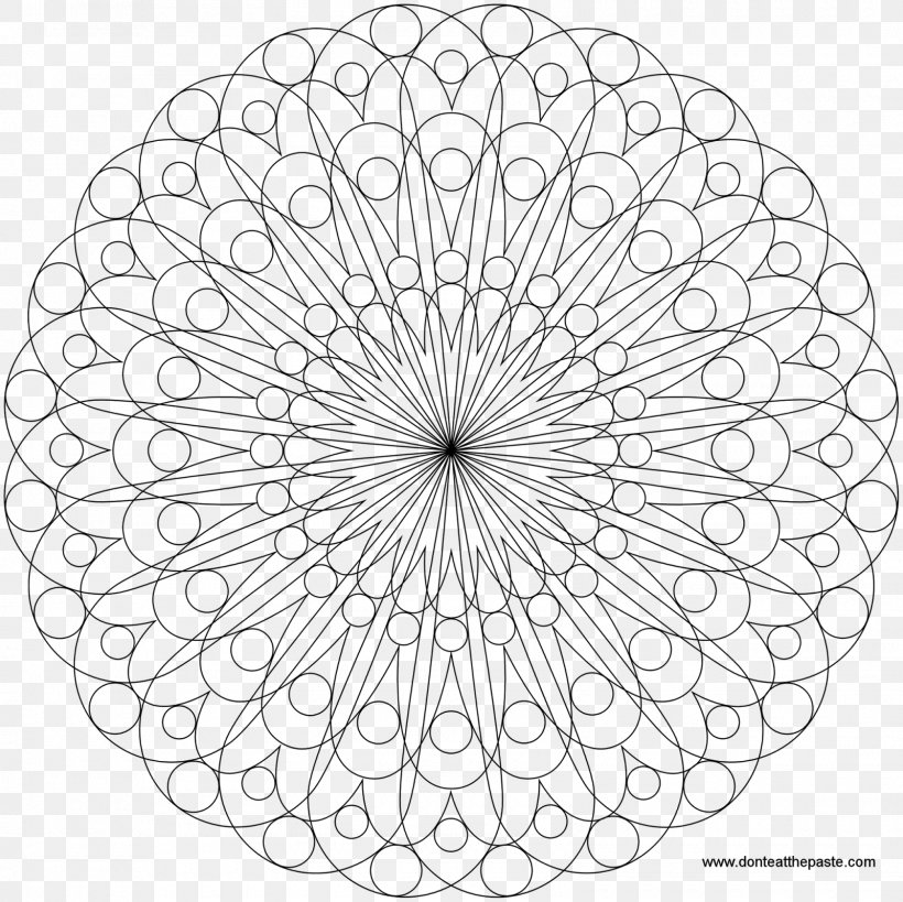 Mandala Coloring Book Drawing Image Adult, PNG, 1600x1600px, Mandala, Adult, Area, Black And White, Color Download Free
