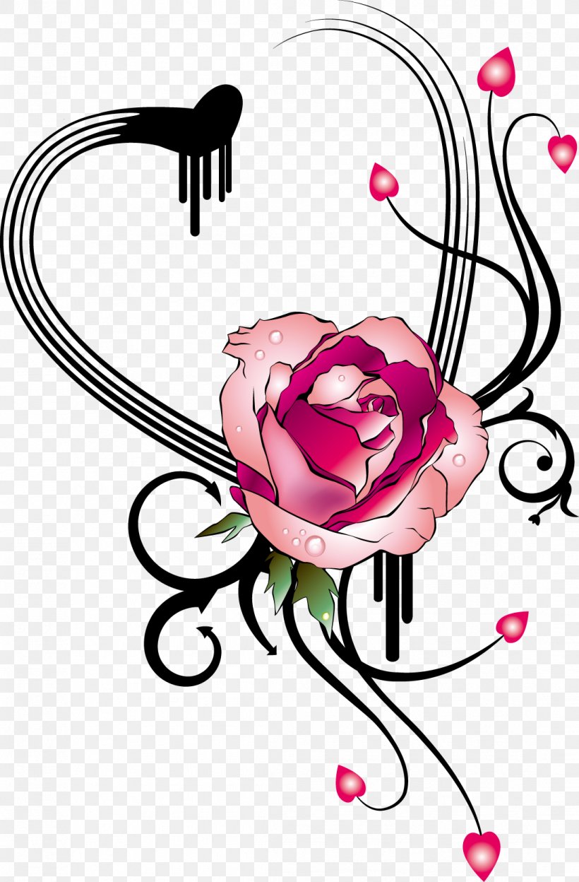 Image Drawing Desktop Wallpaper Heart, PNG, 1095x1667px, Drawing, Cartoon, Cut Flowers, Floral Design, Flower Download Free